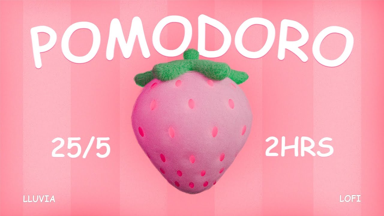 🌧️ Pomodoro 25/5 — 2H de lluvia suave + lofi | Estudia conmigo 🍓 Cozy Study
