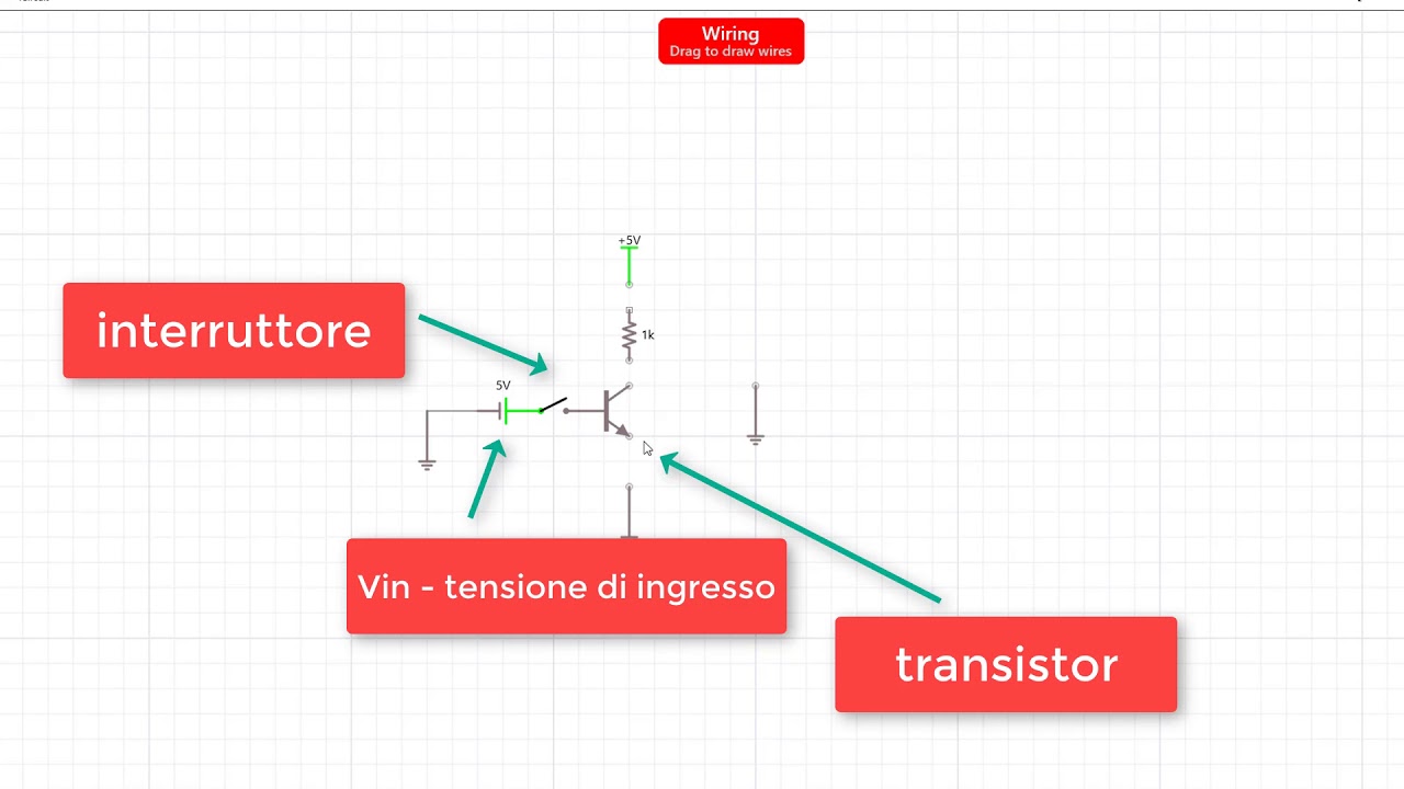 Creare un invertitore usando un transistor