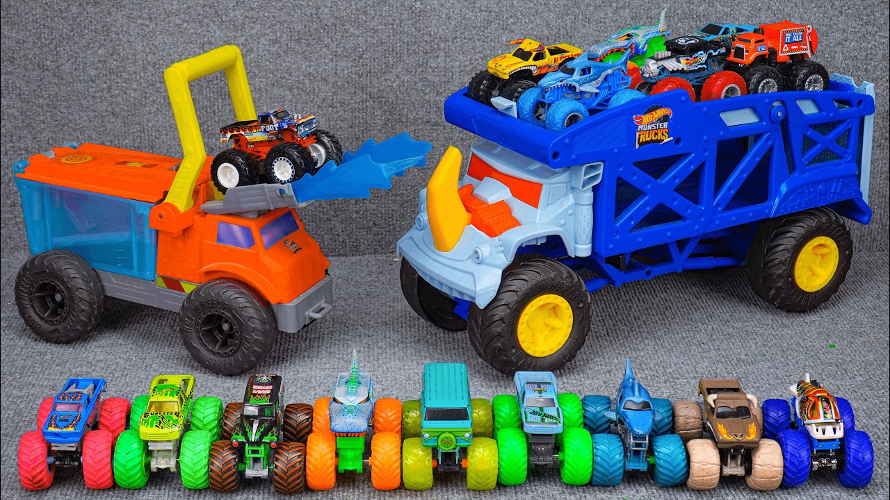 Hot Wheels Collection Unboxing Review ASMR | Hot Wheels Monster Trucks Arena Smashers Rescue