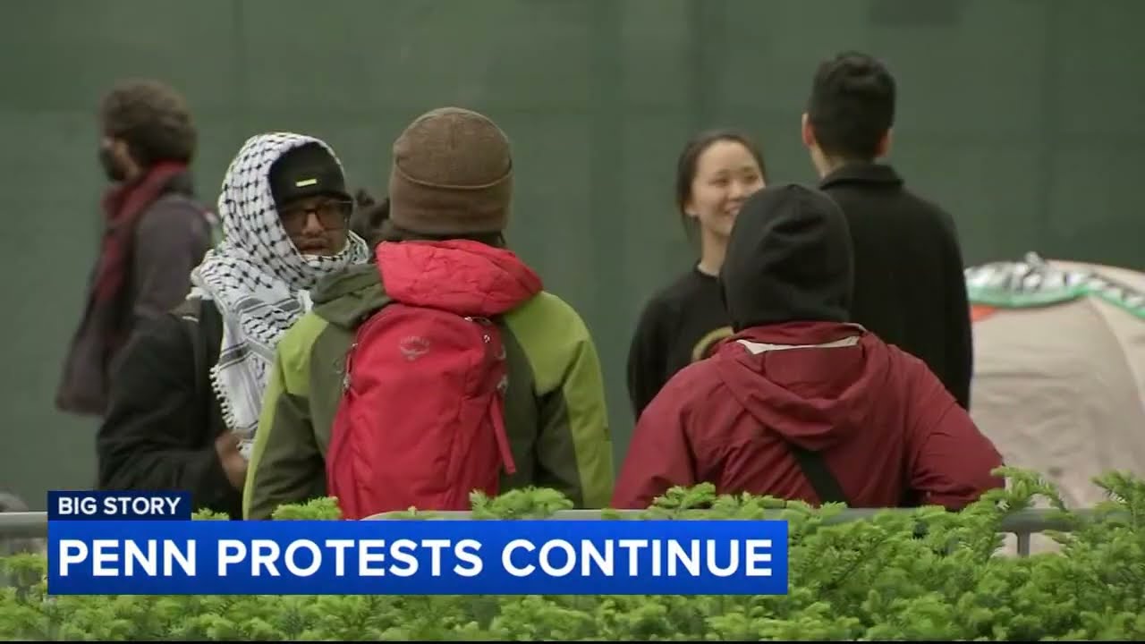 Pro-Palestinian protesters remain on University of Pennsylvania's campus despite warnings to disband