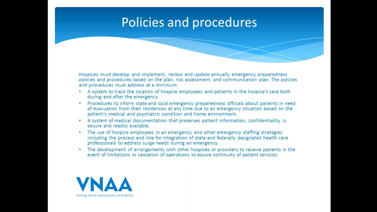 Emergency Preparedness Overview for Home Health and Hospice