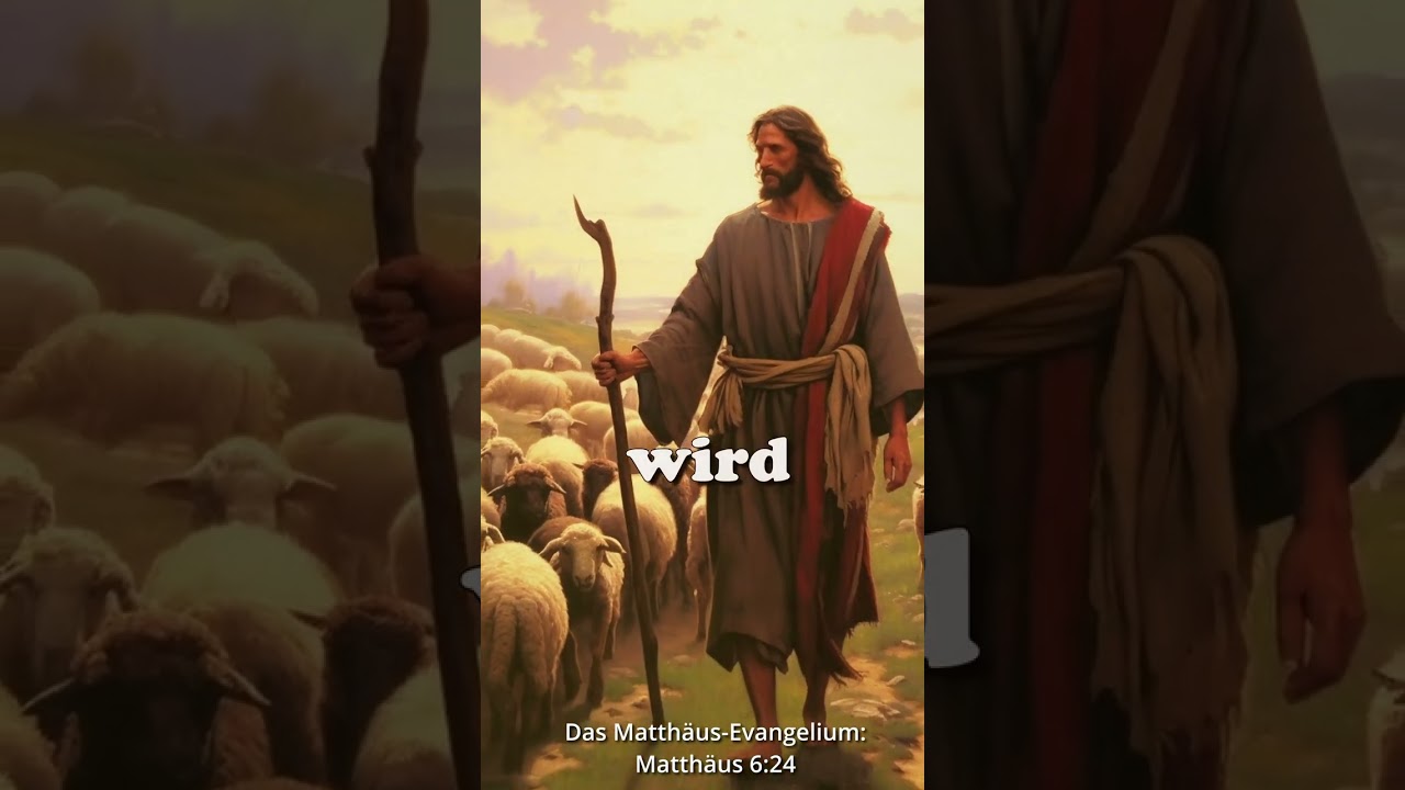 Jesus sagte | Niemand kann zwei Herren dienen Matth&auml;us-Evangelium: 6:24 #shorts #jesus #bible