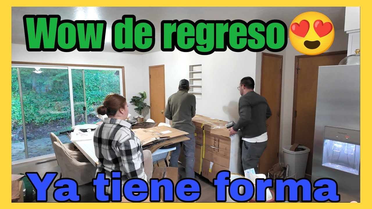 Ya esta agarrando forma/Miren como se ve el comedor.