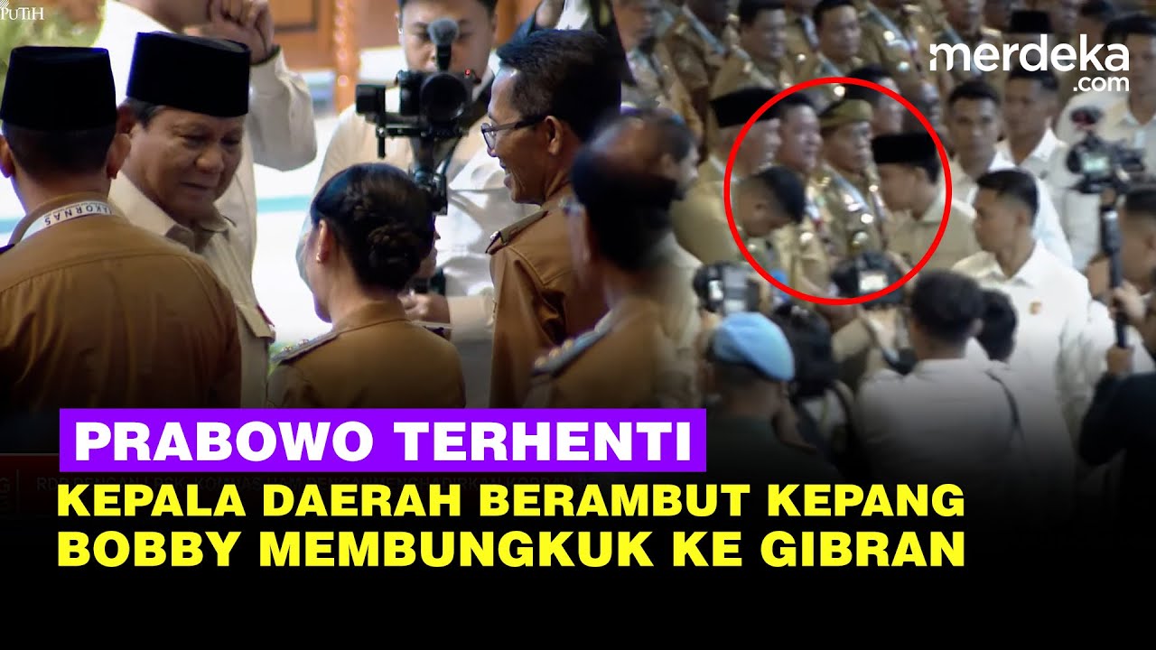 Langkah Prabowo Terhenti Depan Kepala Darah Berambut Kepang, Bobbby Membungkuk ke Gibran
