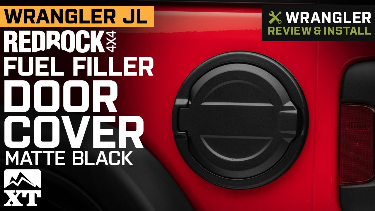 Jeep Wrangler JL RedRock 4x4 Fuel Filler Door Cover; Matte Black Review & Install