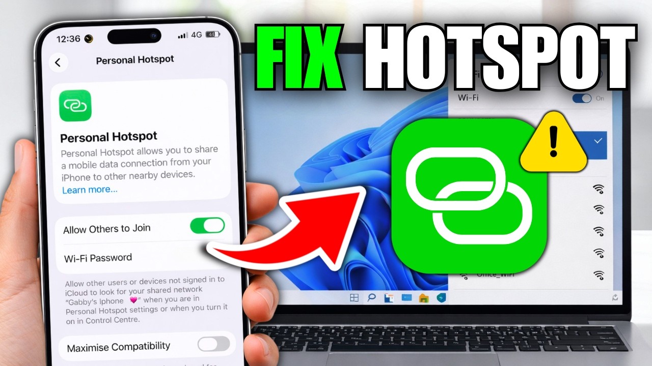 How To Fix iPhone Hotspot Not Working On Laptop (Windows 11)