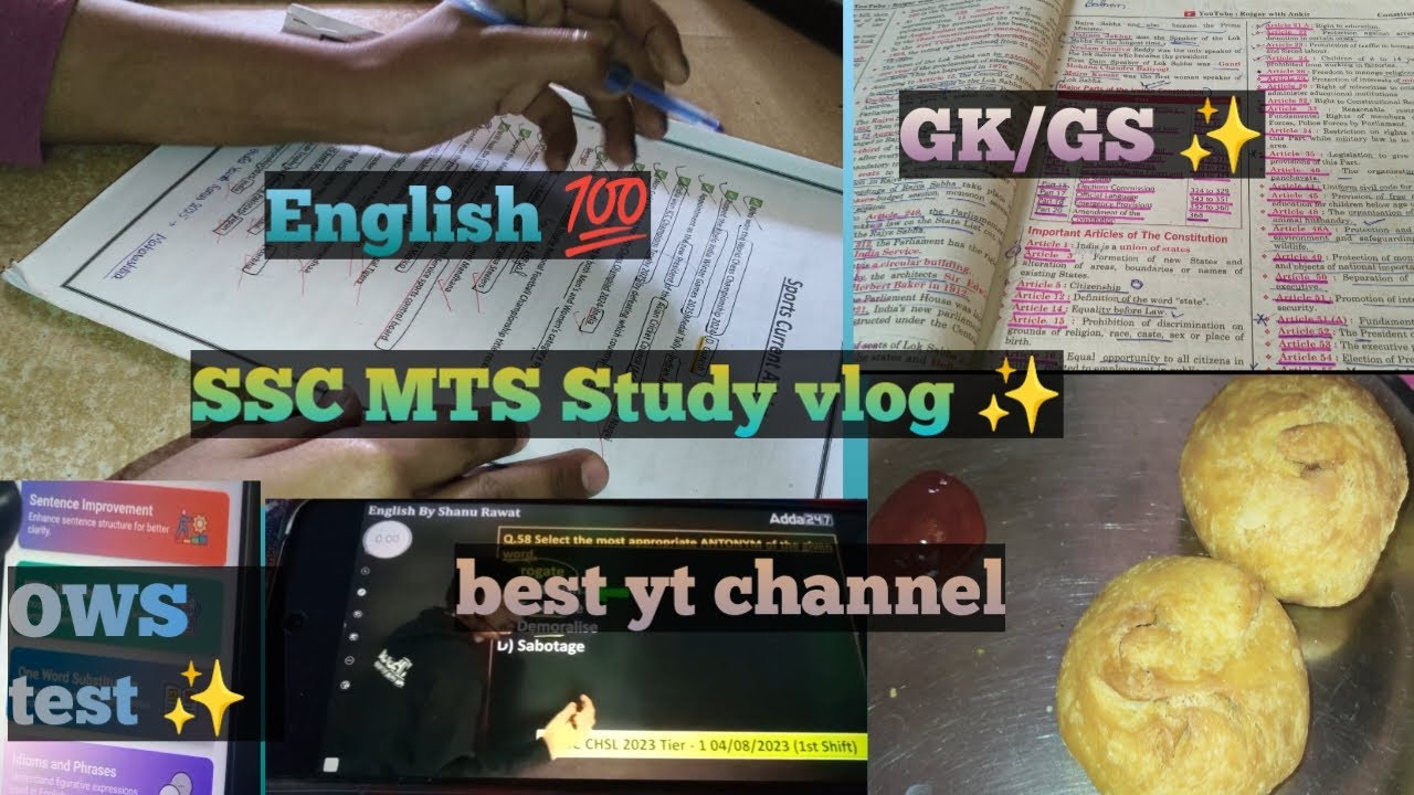 SSC MTS  Study Routine ✨|  Targets 🎯| Mock test| English| Current affairs ✨|  #shortvideo 
