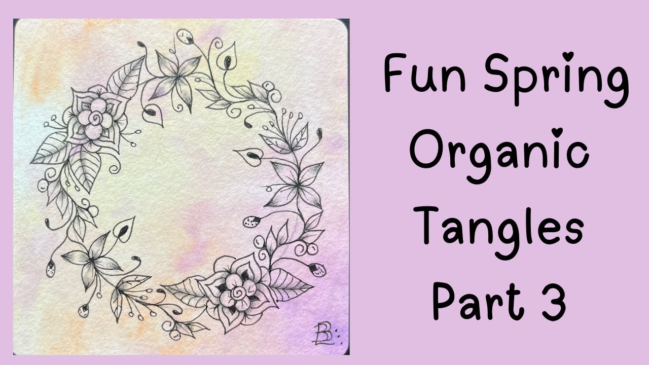 Springtime Fun Organic Patterns Part 3 Simple Wreath