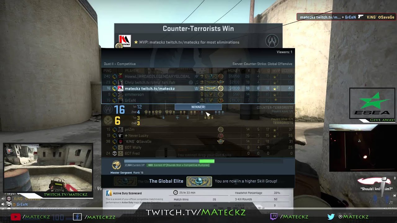 dat global elite rank up