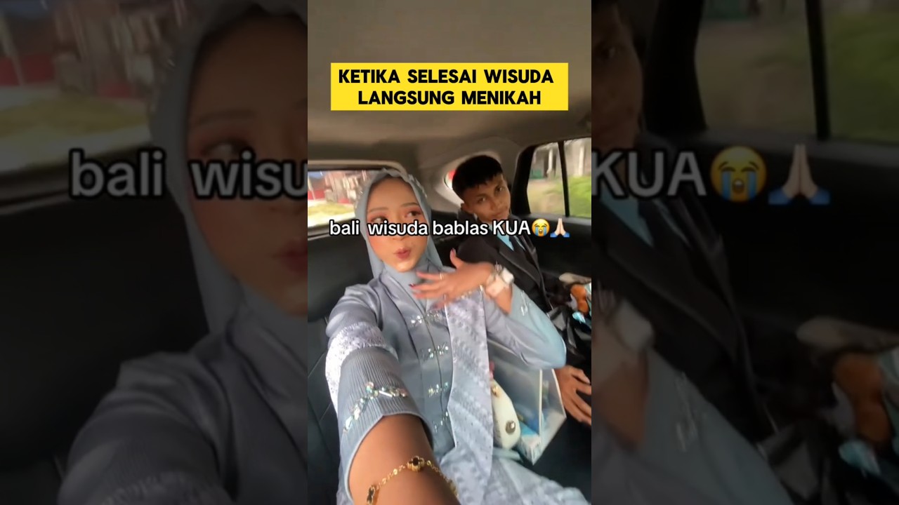 ketika habis wisuda langsung ke KUA ‼️‼️ #kua #nikah #wisuda #pernikahan #bahagia #unik #shorts