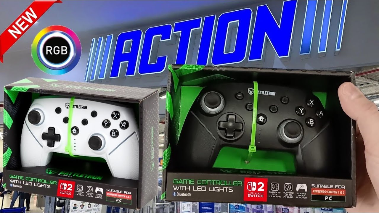 Nouvelle Manette Battletron RGB #nintendo SWITCH 2 de chez ACTION 🔴🔵 #switch2 #viral #unboxing #test