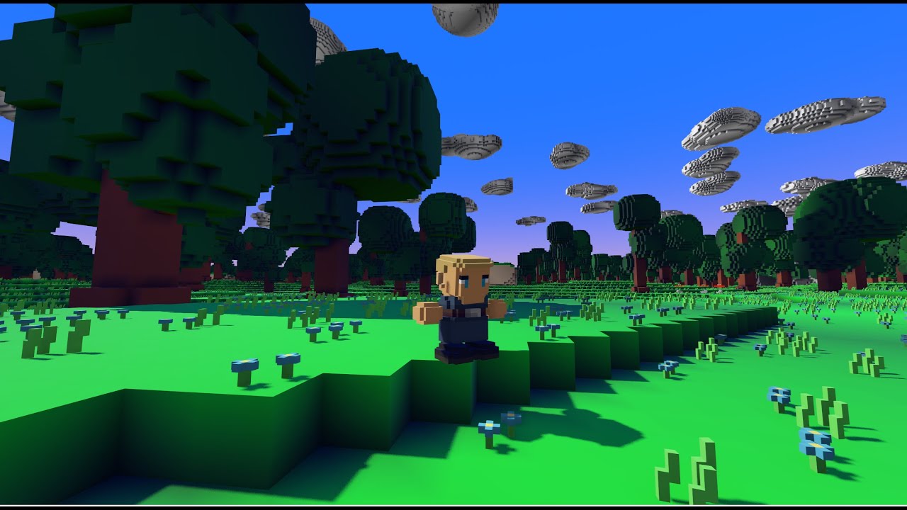 Working on the combat of my Voxel RPG game!