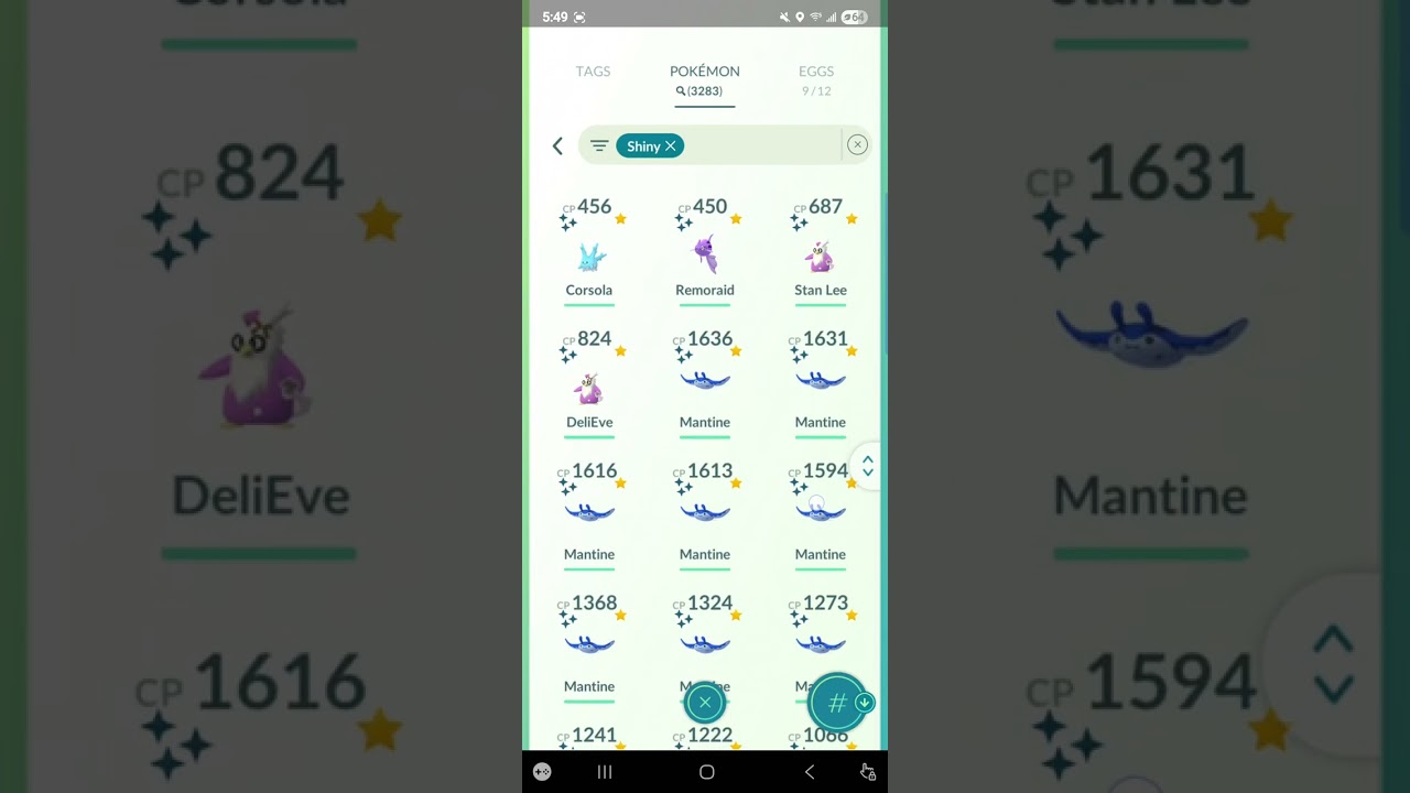 All my Pokemon Shinys in Pkmn GO
