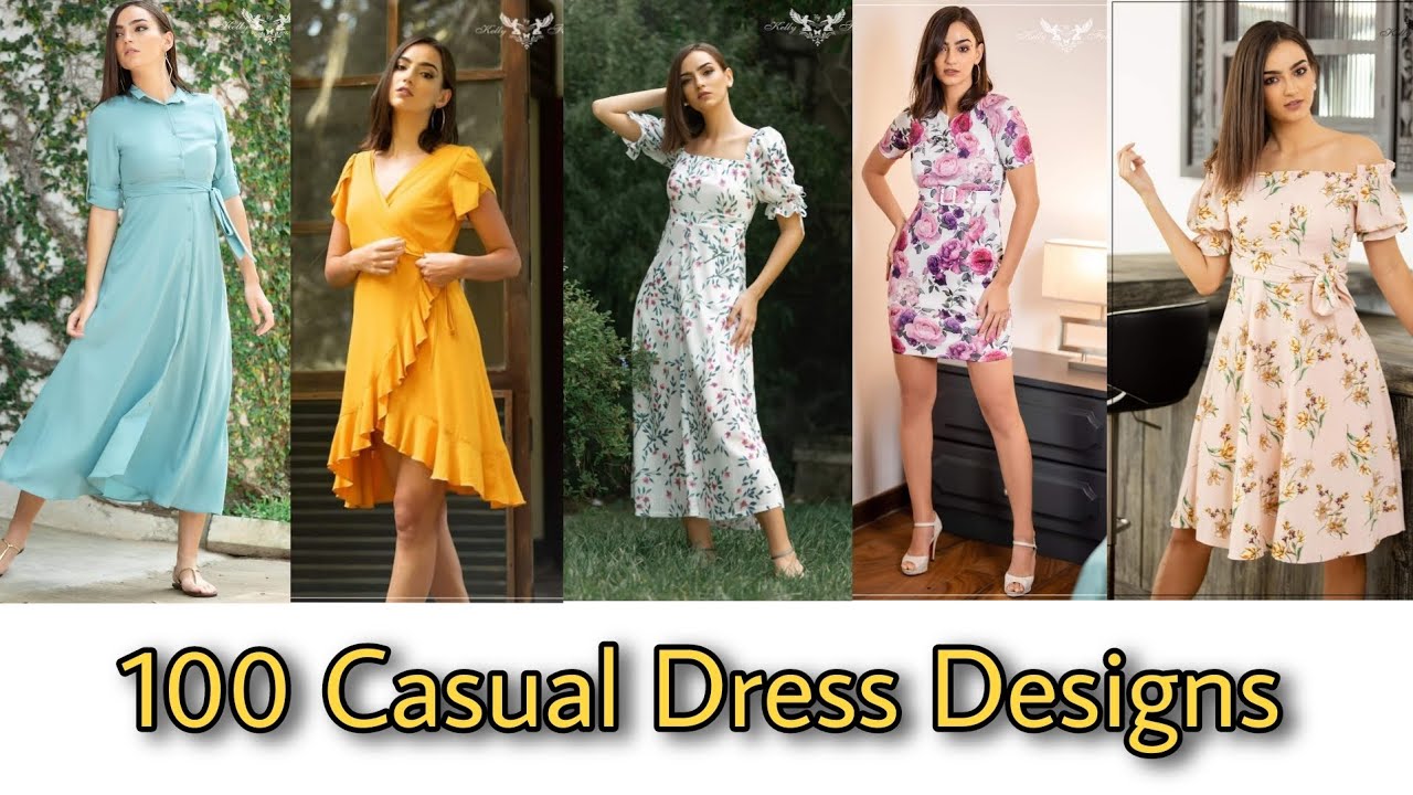 100 Casual Dress Designs Latest Casual Frock Styles 2023 #fashion #design #dresses #frock #casual