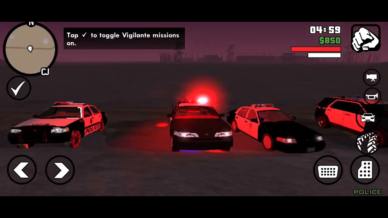 My police cars presentation + Custom sirens in GTA San Andreas Mobile