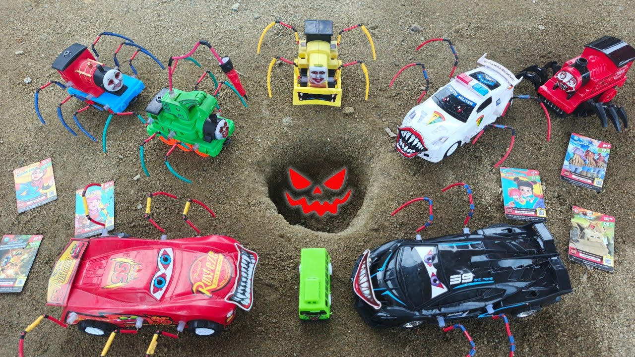 Bermain Kereta Api Hantu Laba-Laba, Thomas And The Friend, Mobil Laba-Laba, Mobil Hantu, BoboiBoy 33