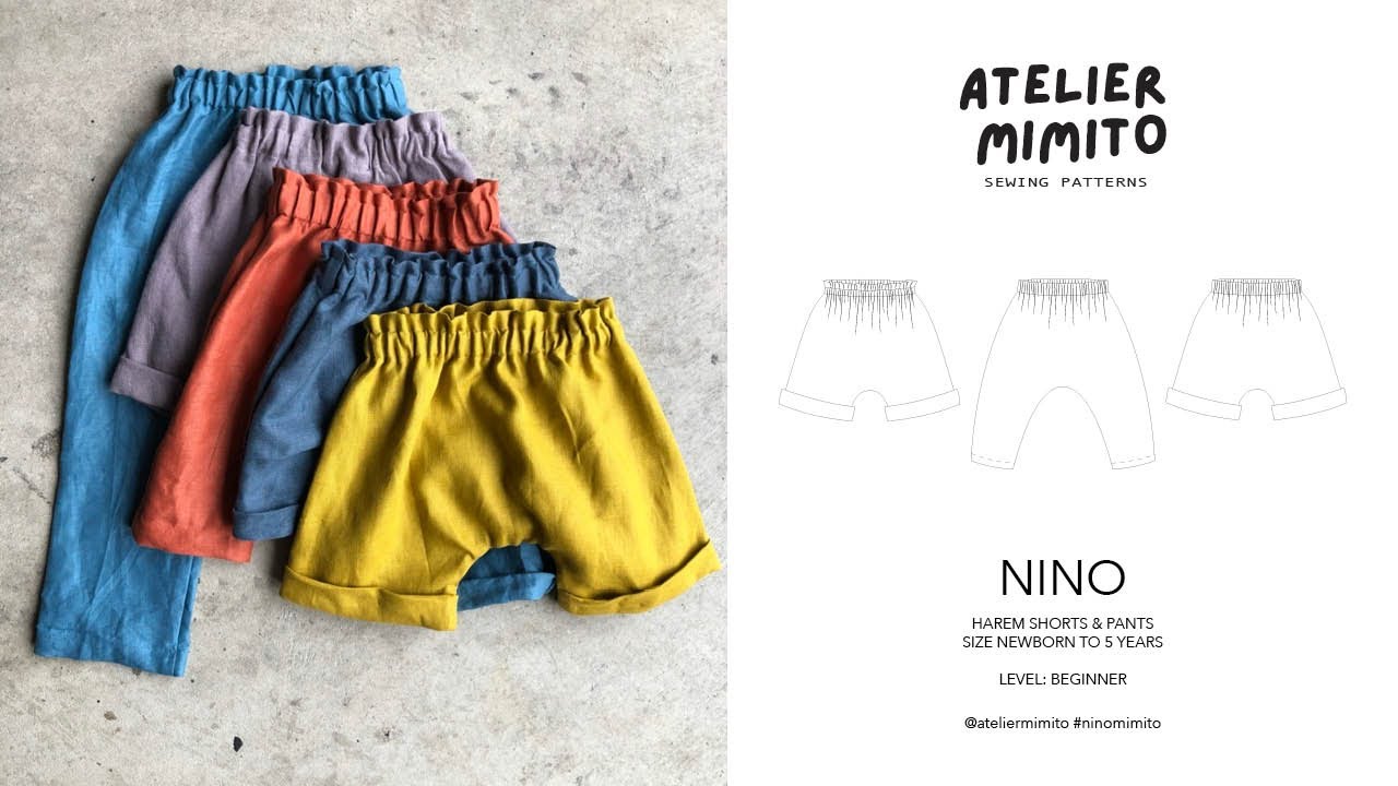 How to sew the #ninomimito harem pants and shorts by @ateliermimito ?