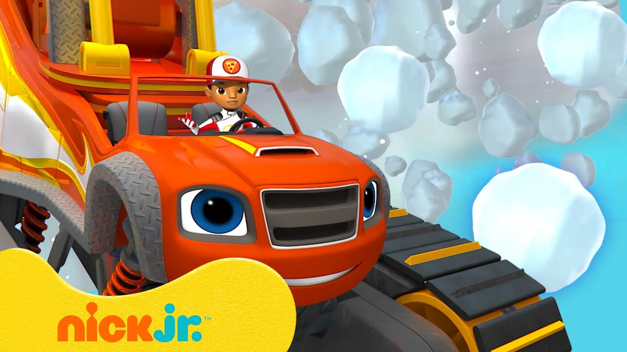 بليز والشاحنات العملاقة | بليز يسحق كرات الثلج ويقطع الثلوج! ❄️ | نيكلوديون | Nick Jr. Arabia