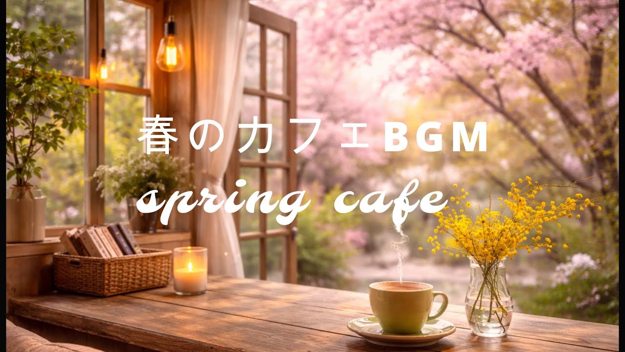 春のカフェBGM｜癒しのピアノ＆ギターでリラックス  Spring Cafe BGM