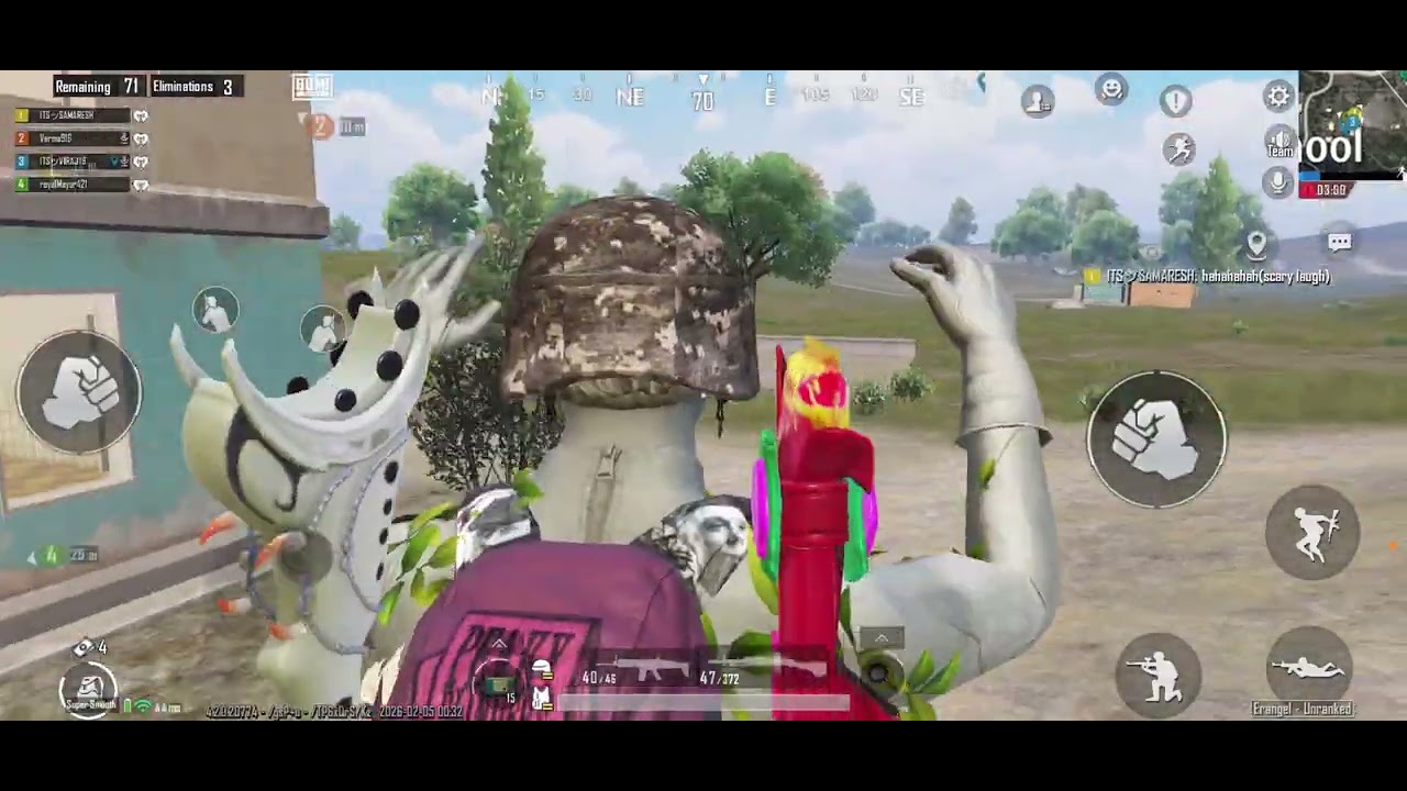 Non gyro 2 fingers classic erangel gameplay with friends Bgmi 