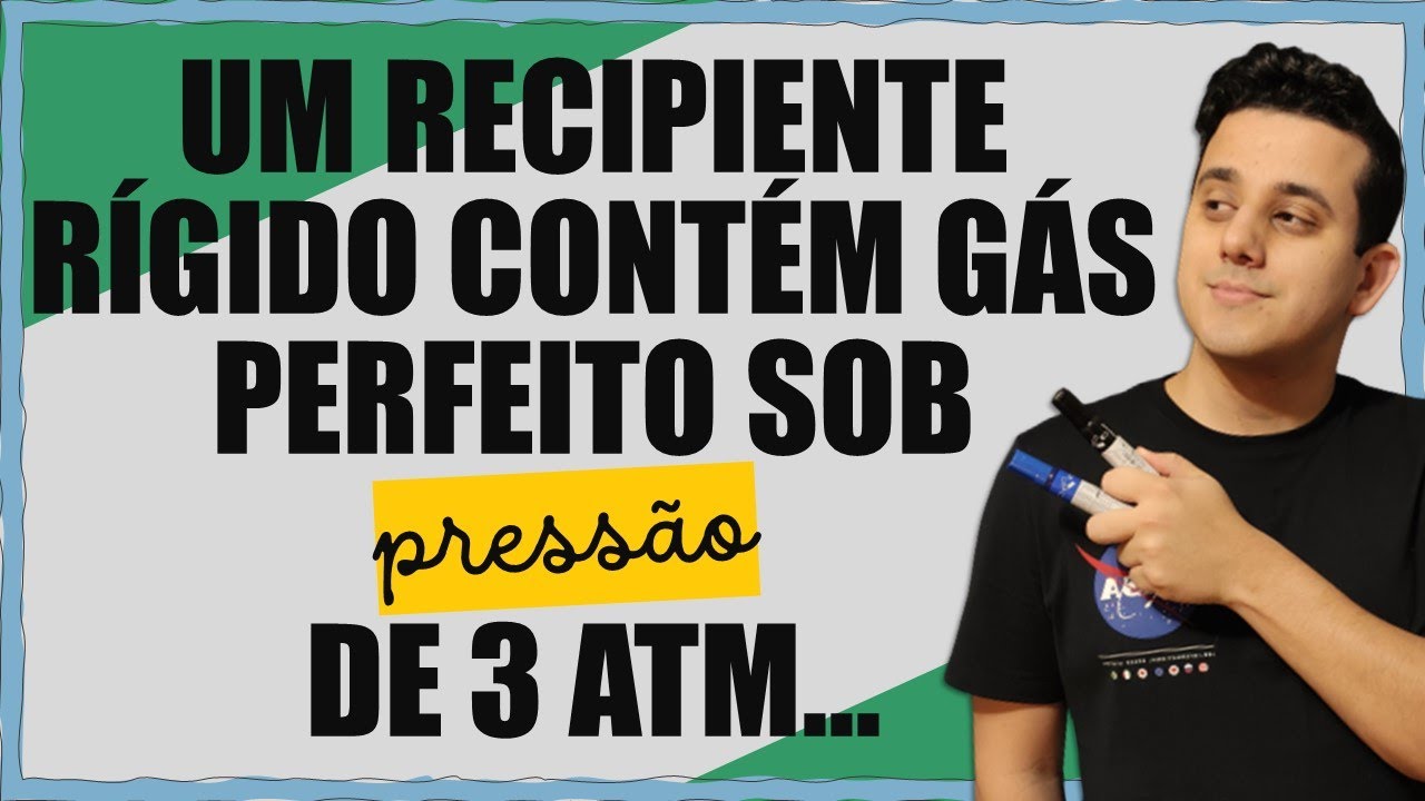 (PUC - CAMP) Um recipiente rígido contém gás perfeito sob pressão de 3 atm. Sem deixar variar a...