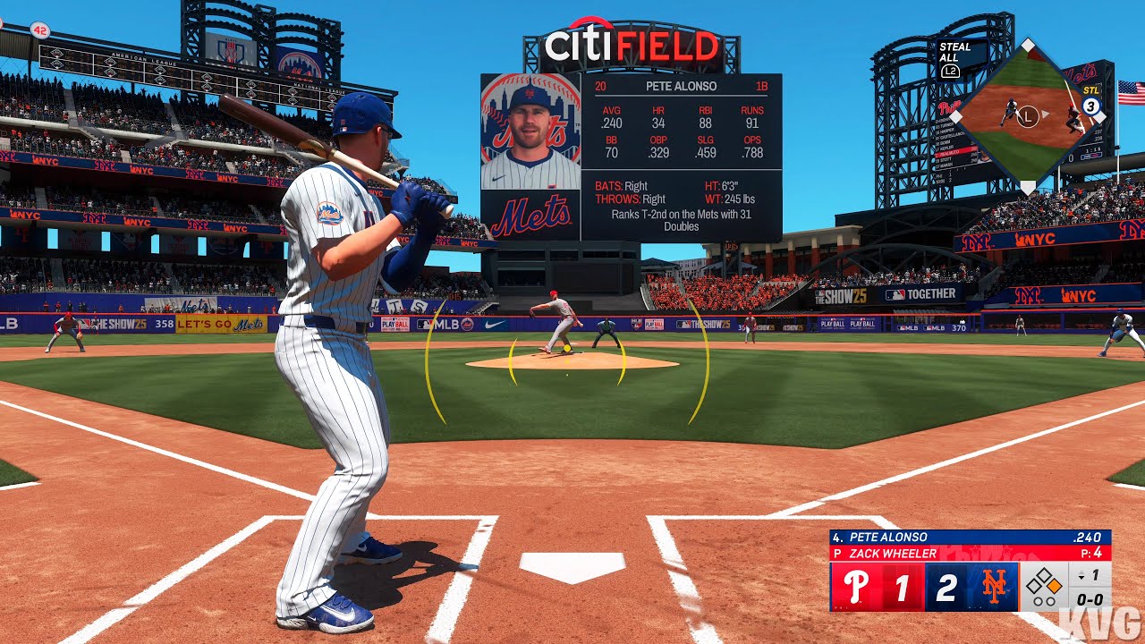 MLB The Show 25 - Philadelphia Phillies vs New York Mets - Gameplay (PS5 UHD) [4K60FPS]