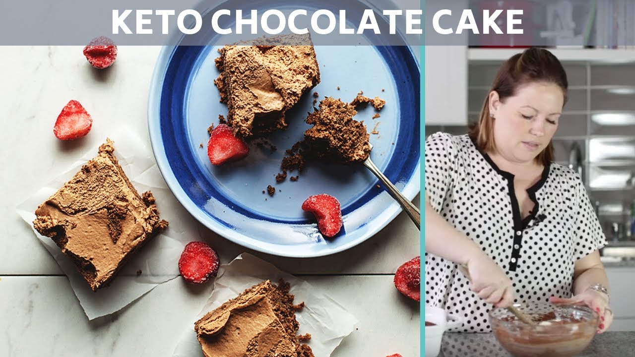 Easy Keto Chocolate Cake with Chocolate Whipped Icing