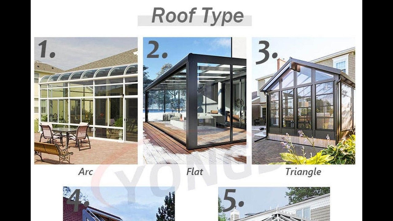 Modernes Aluminiumrahmen Polycarbonat Solarium Outdoor Sunroom & Gewächshaus für Garten  Hinterhof