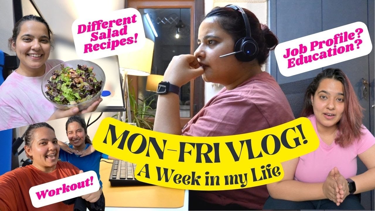 MONDAY - FRIDAY Full Week (Busy) VLOG - Office, Job, Workout + Yummy Salad Recipes & What I Ate!