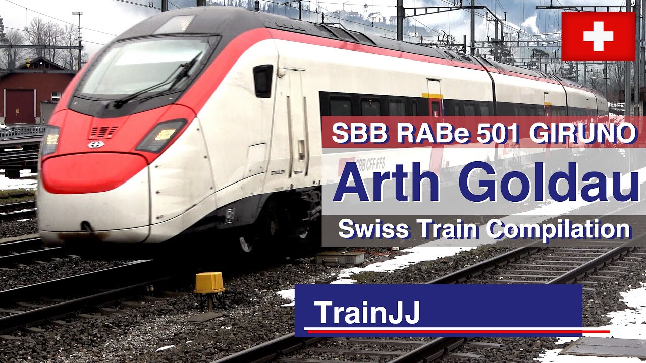 4K Swiss SBB RABe 501 Giruno trains | Arth Goldau Switzerland