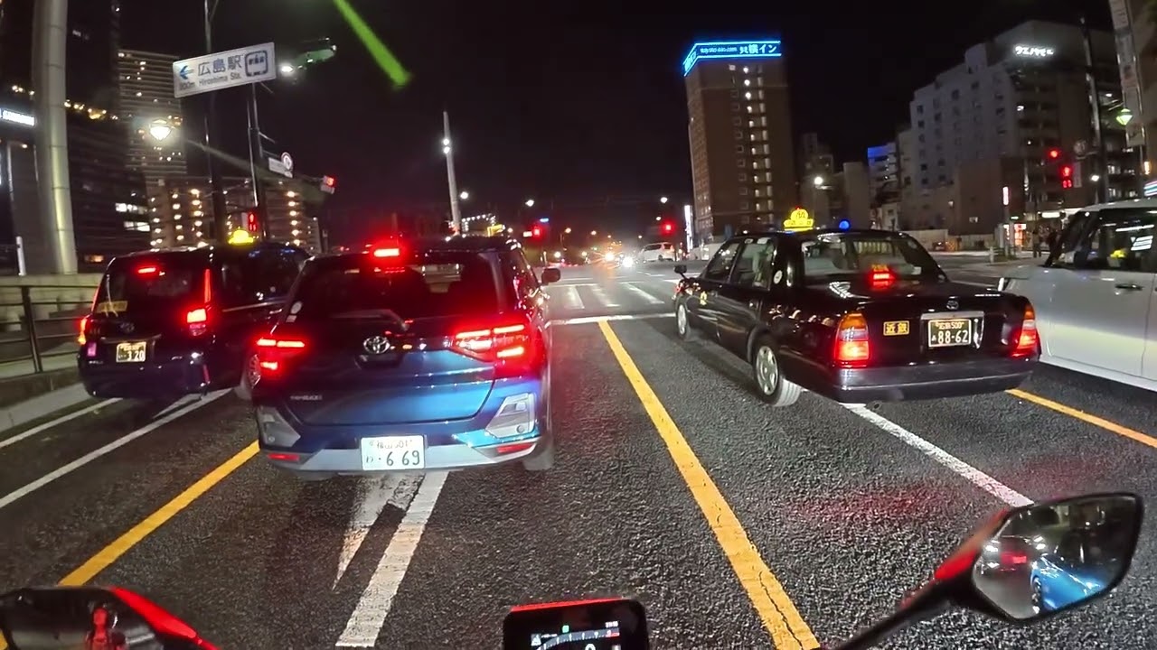 夜拍 廣島市區-西條 Honda CB1000 Hornet SP DJI Action 5 Pro