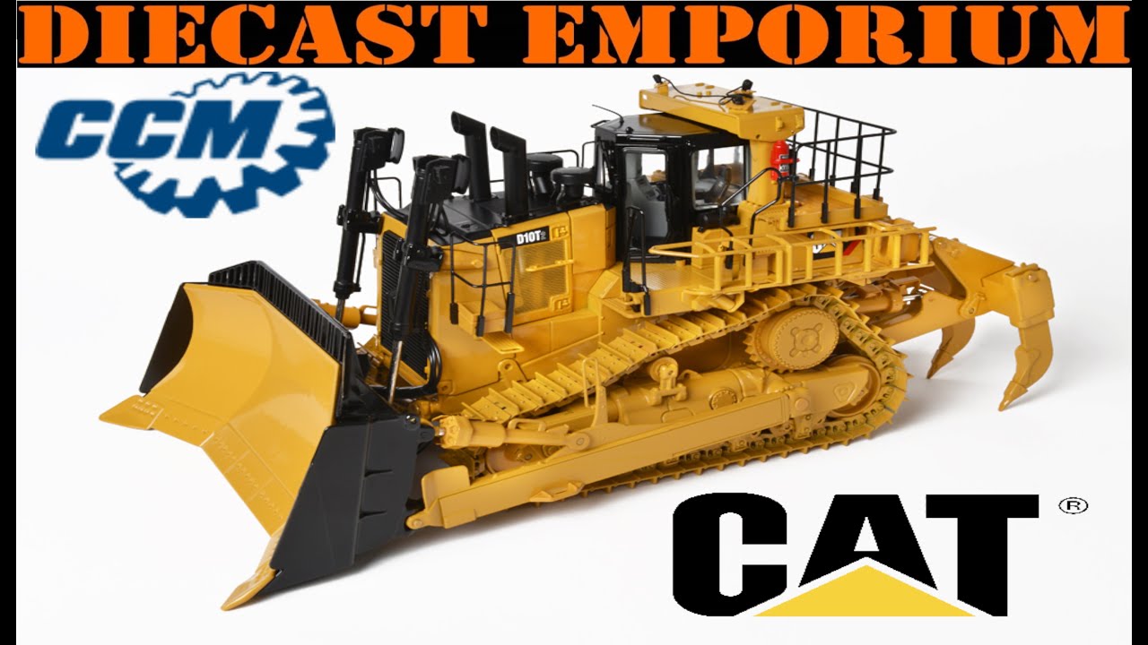 1/24 Scale Classic Construction Models CCM Caterpillar CAT D10T2 Bulldozer with U-Blade & Ripper