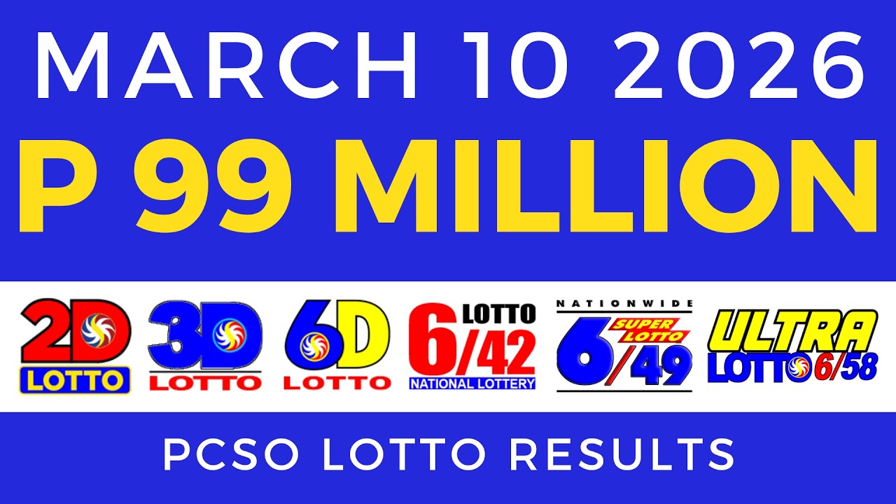 Lotto Result Today 9pm March 10 2026 PCSO