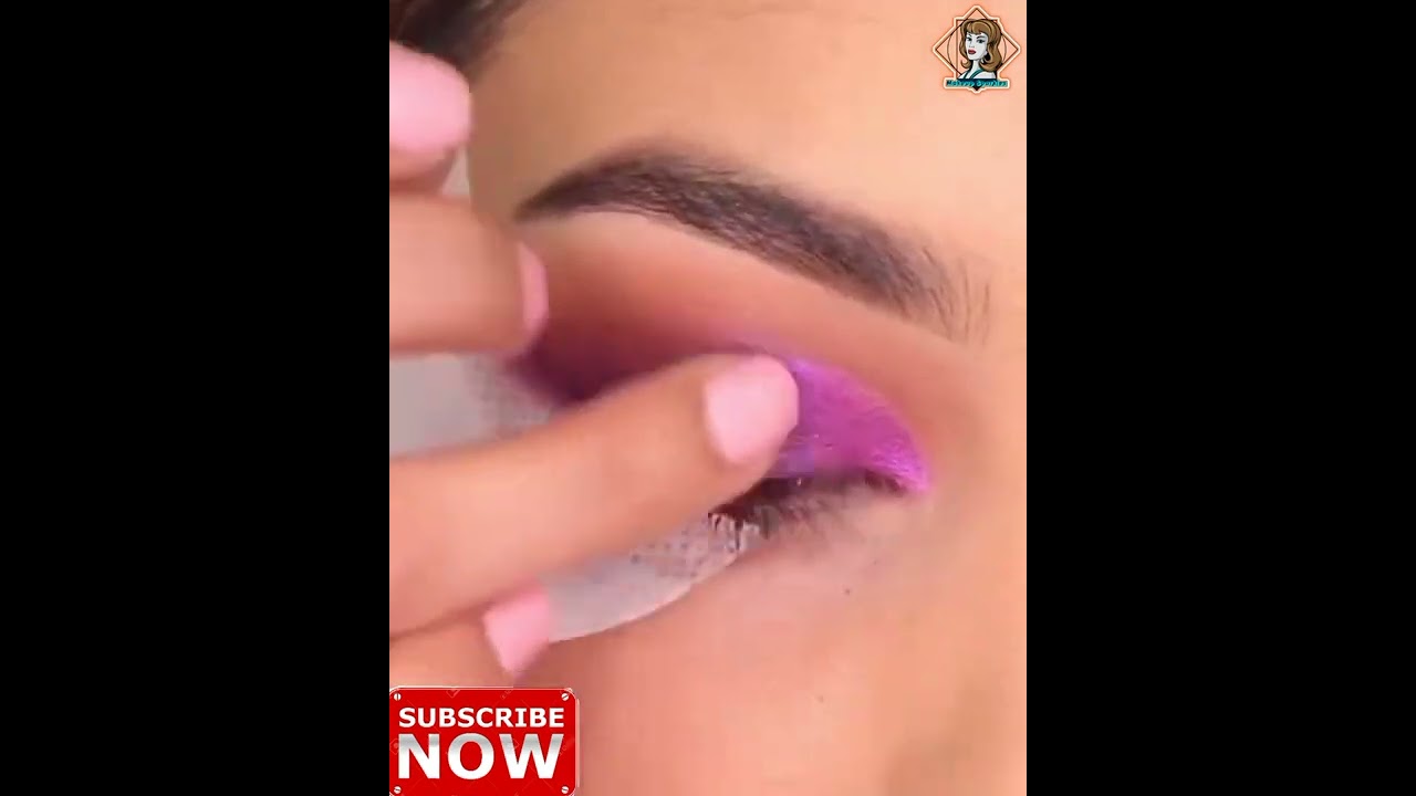 Cool make-up in purple💕 shades 