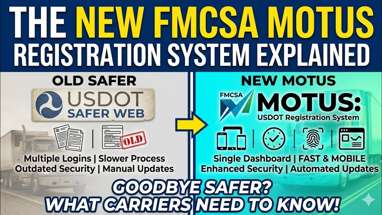 The New FMCSA Motus Registration System Explained @fmcsa9802 