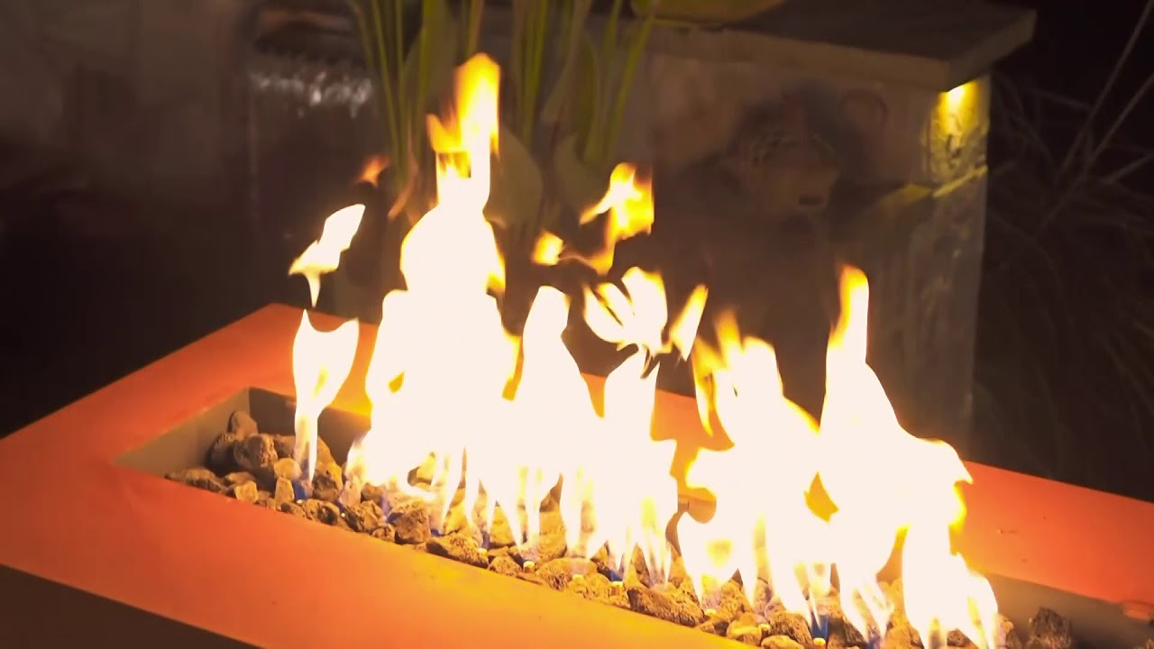 The Fire Pit Store | Linear Fire Pit - Fire Pit Art with Medium Flame