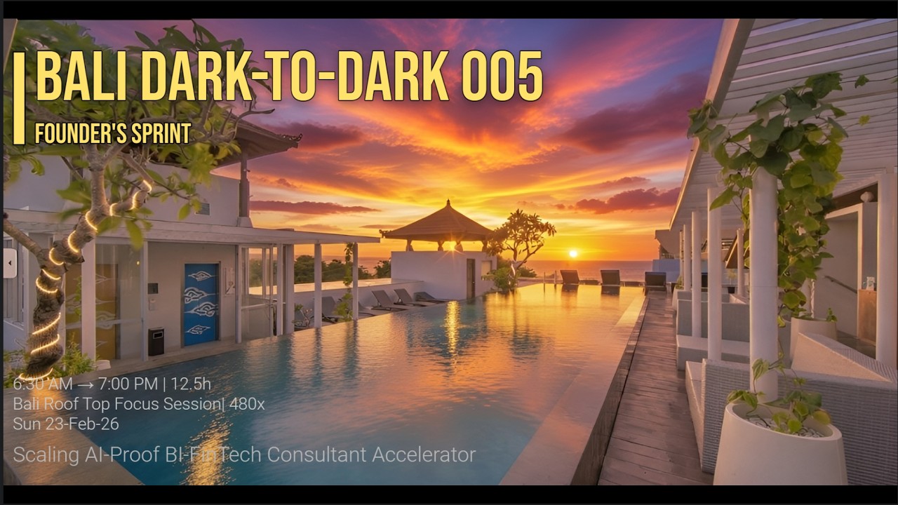 Day 5 -  Dark-to-Dark 12.5h - Bali Edition - 480x Time Lapse - Roof Top Focus Session