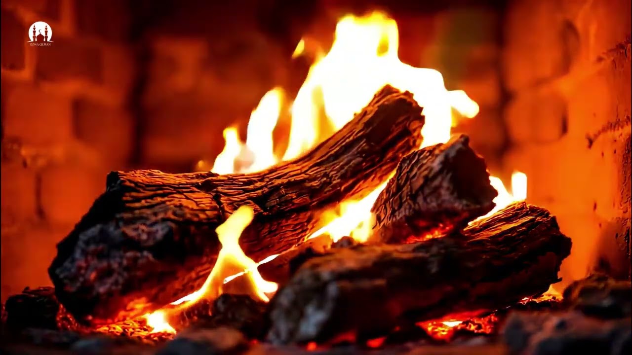Quran Recitation with Fireplace Sounds 🔥 Calm Focus, Deep Relaxation & Peaceful Ambience
