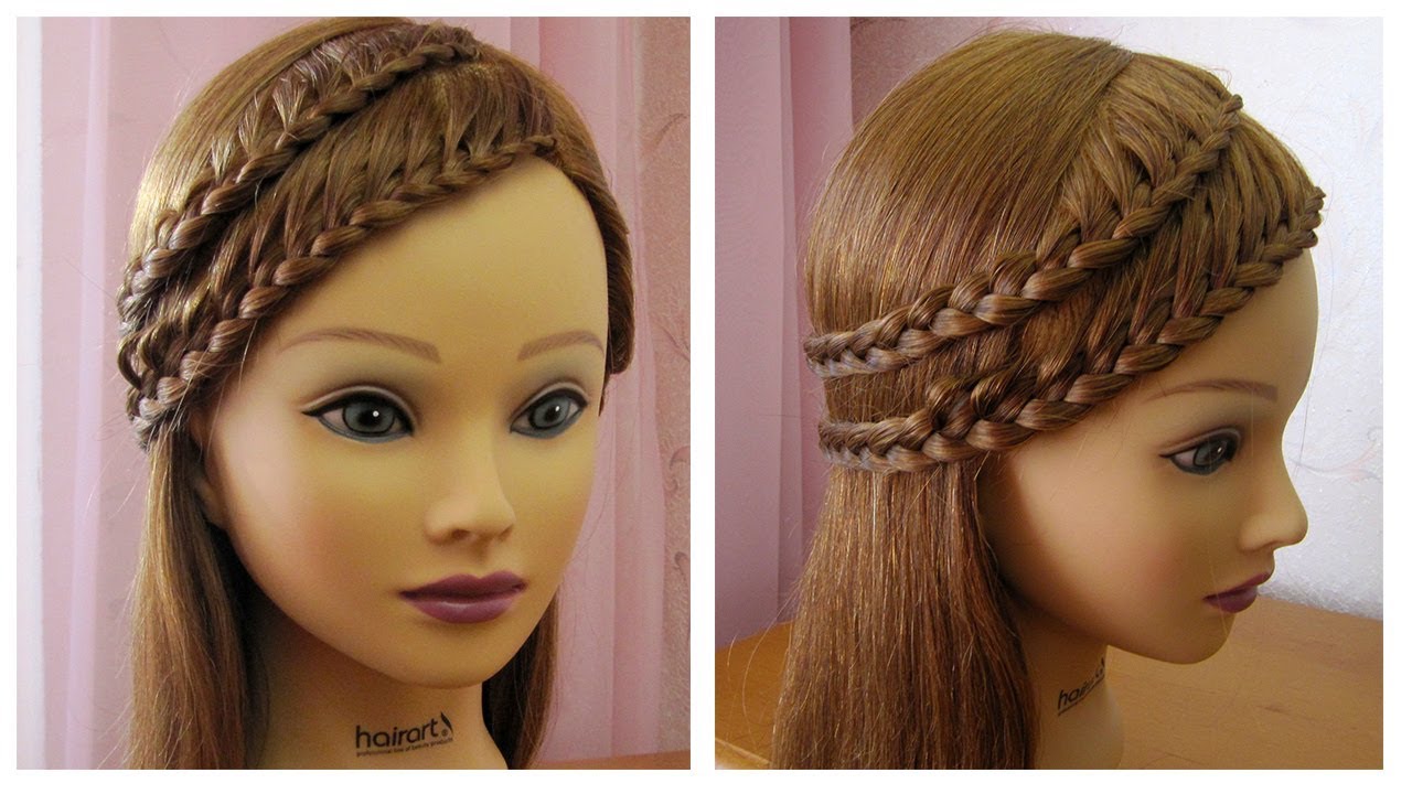 Belle coiffure facile &agrave; faire cheveux long/mi long 💎 Coiffure avec tresse 💎 simple et rapide