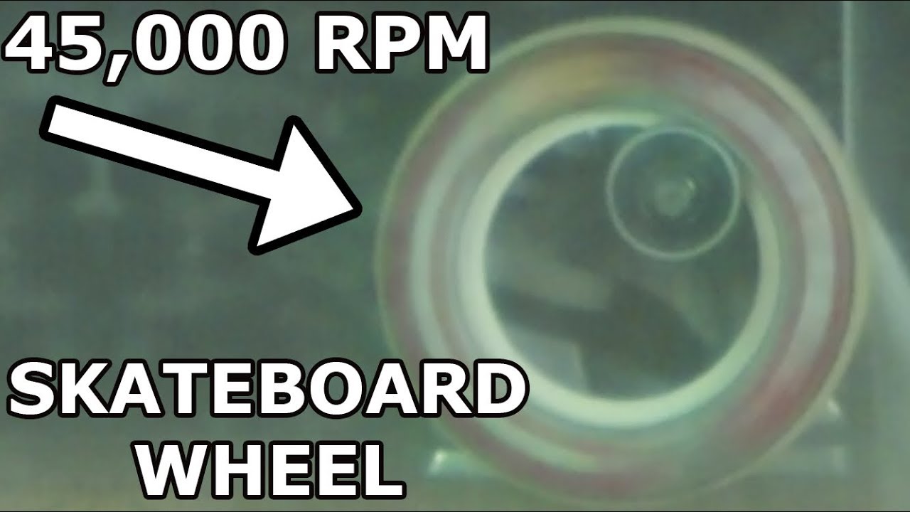45,000 RPM Exploding Skateboard Wheel With A 60,000 PSI Waterjet Cutter - Slow Mo - Part 2