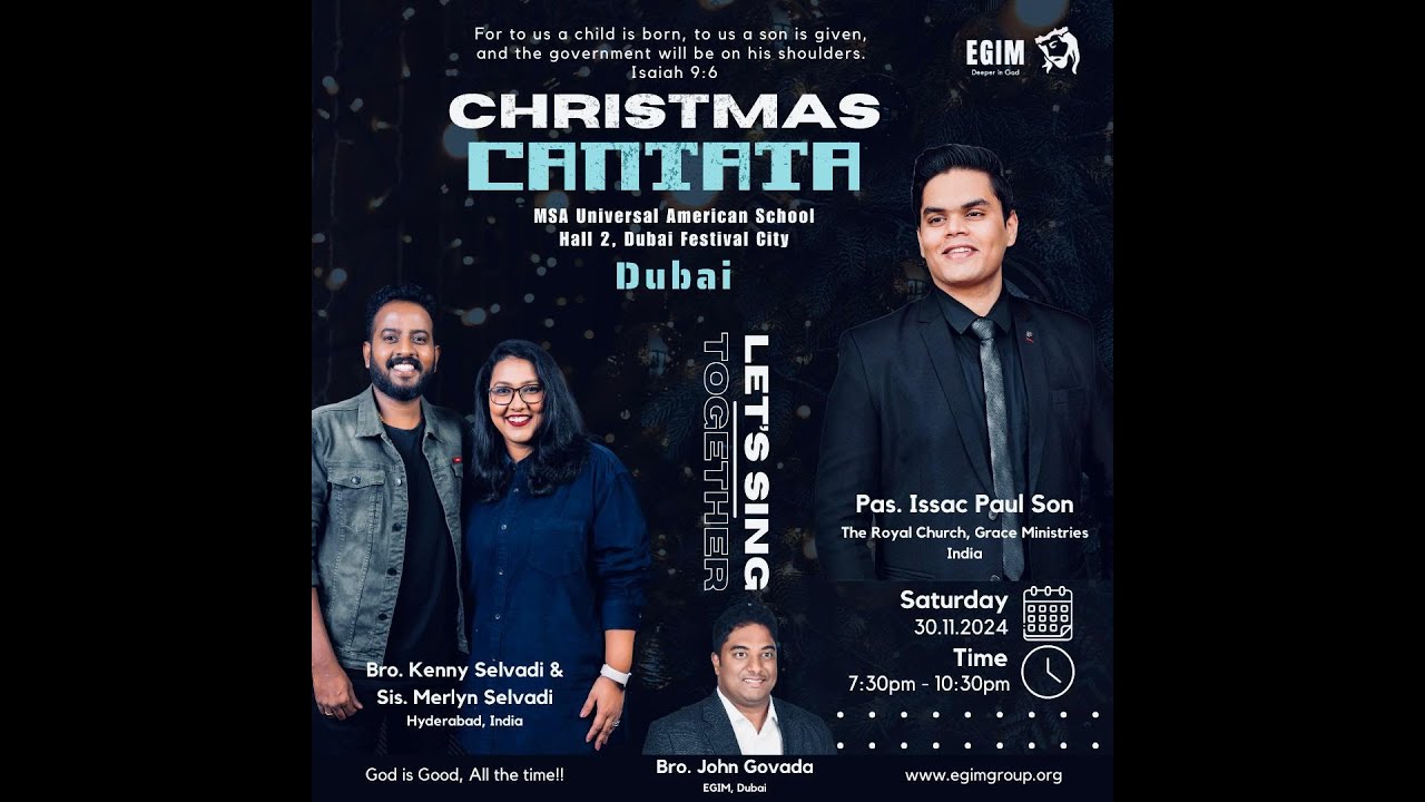 EGIM | CHRISTMAS CANTATA | Pas.Issac Paul Son | Bro.Kenny Selvadi & Sis.Merlyn Selvadi | LIVE