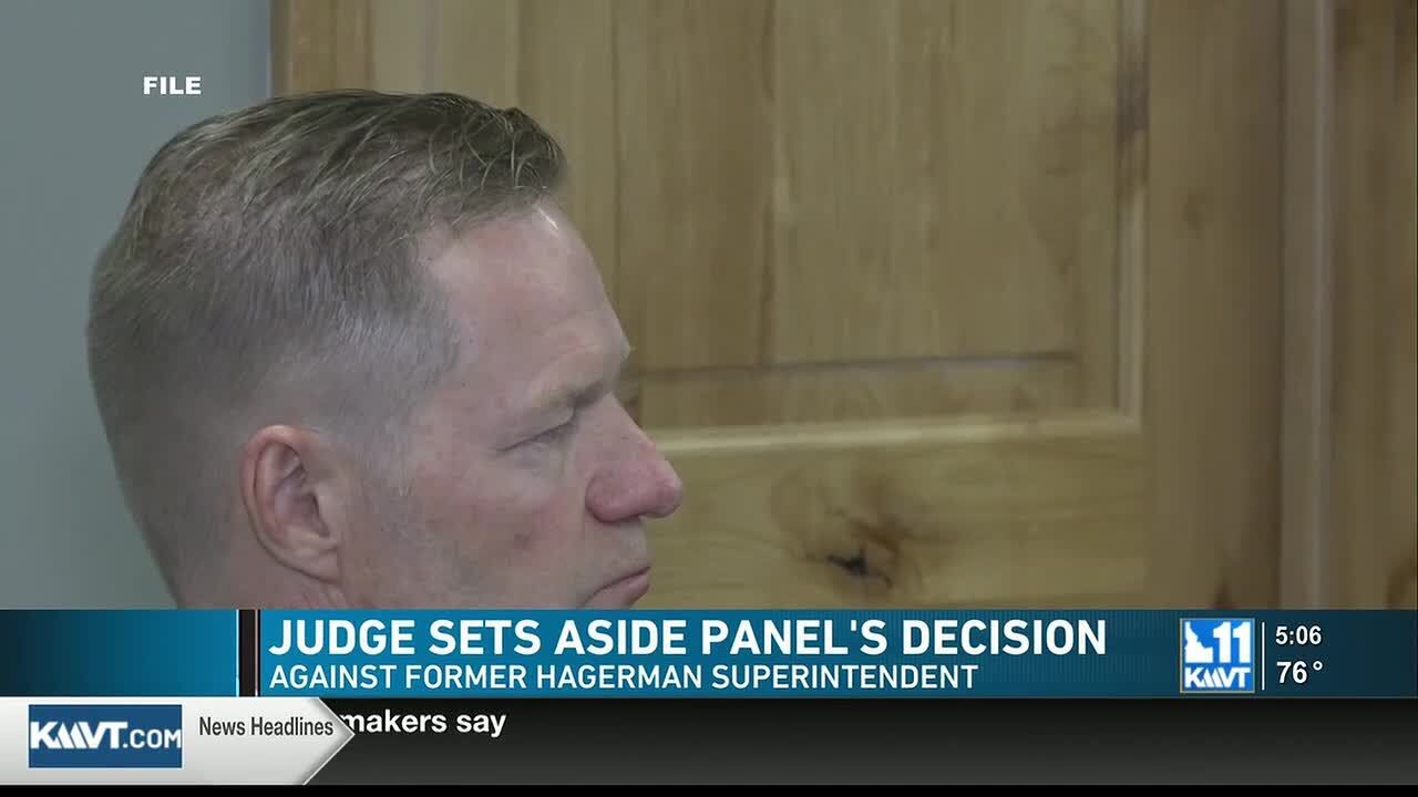 Judge sets aside panel’s decision against former Hagerman Superintendent