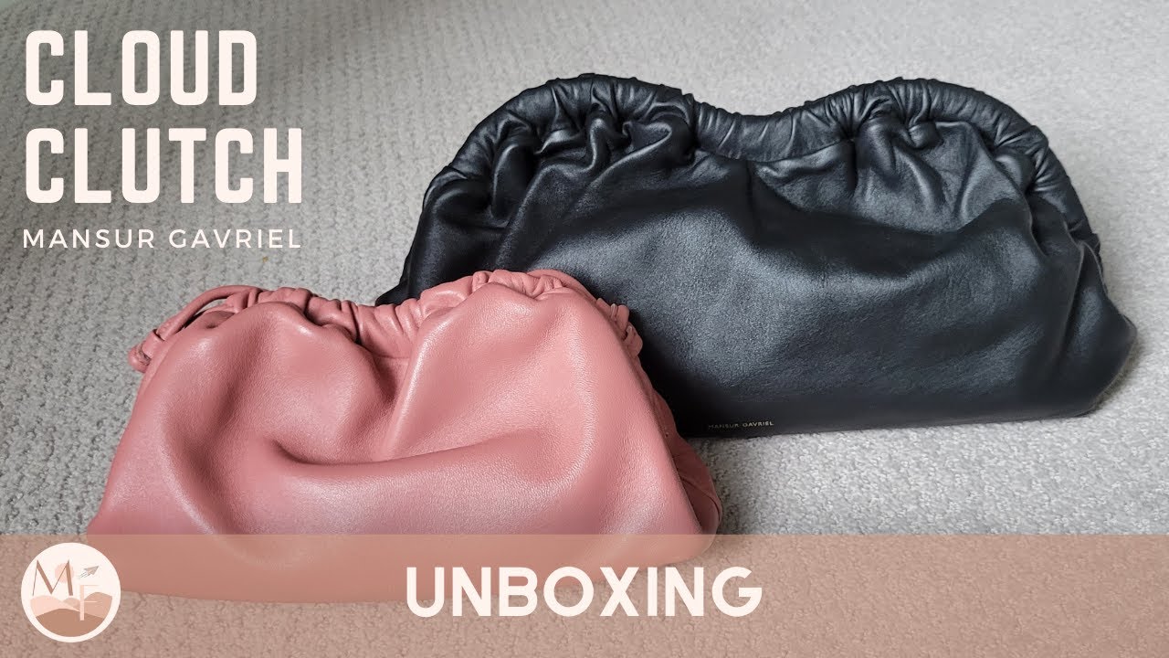 Unboxing | Mansur Gavriel Cloud Clutch in 2 sizes | Mishell F