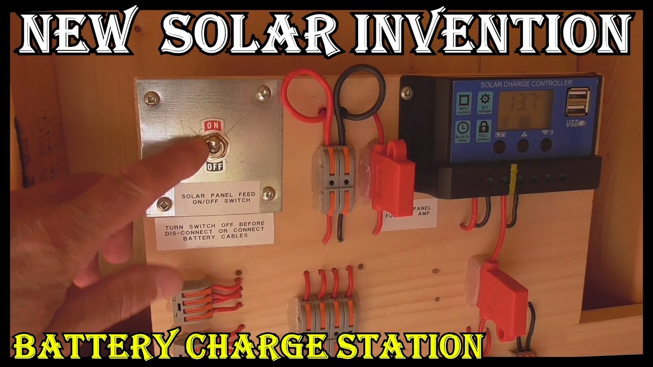 Solar Powered Battery Charger System - Multiple batteries