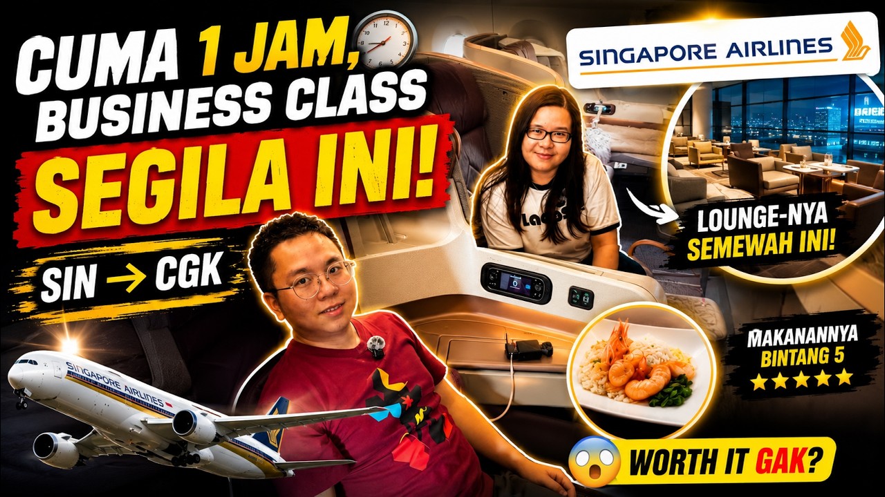 Business Class Singapore Airlines ✈️Singapore→Jakarta Worth It Gak ke Jakarta