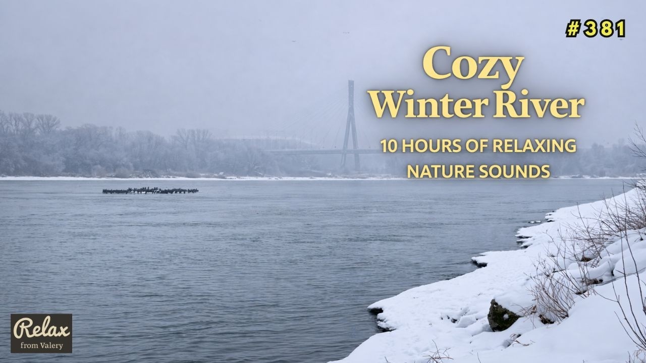 Cozy Winter River – 10 Hours of Relaxing Nature Sounds