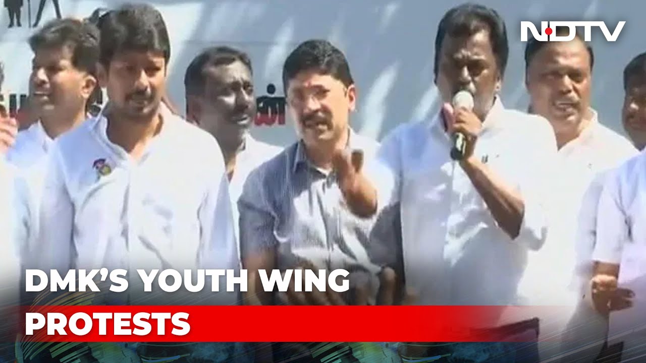 DMK Youth Wing Protests Against 'Hindi Imposition'