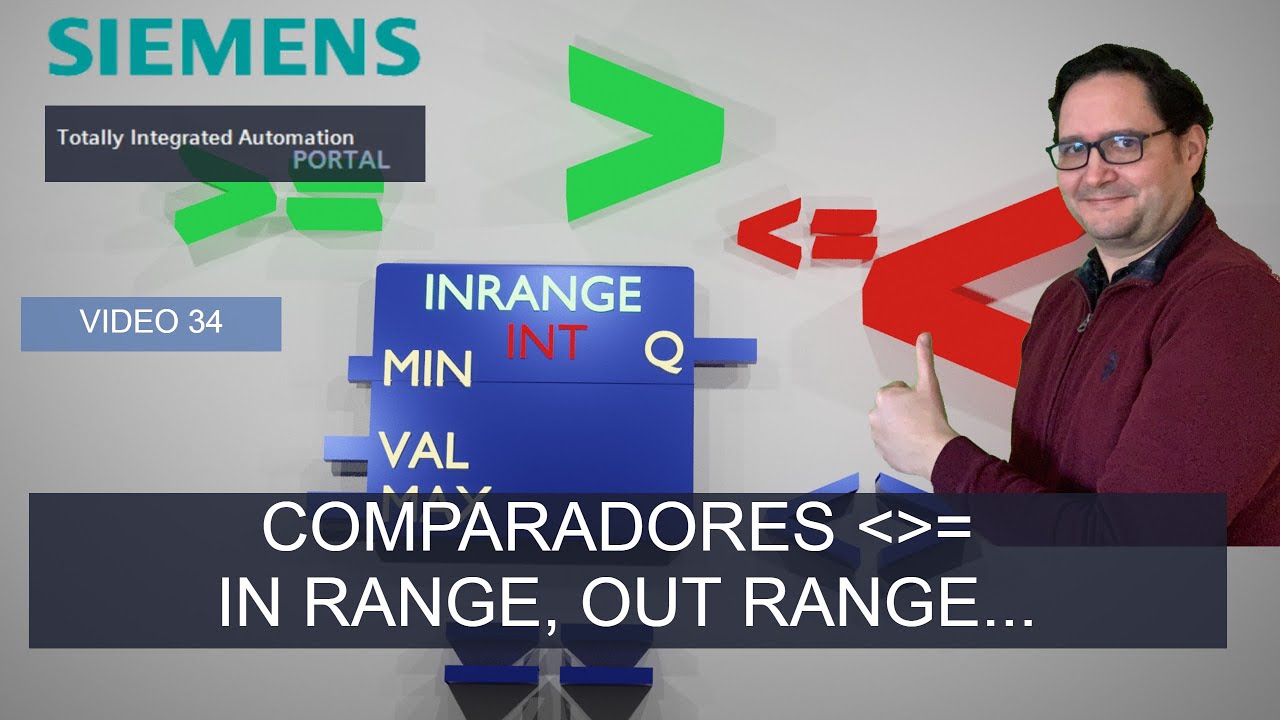 SIEMENS Tia portal #34 COMPARADORES ▶⏪ ==. Curso TIA PORTAL Gratuito ⭐