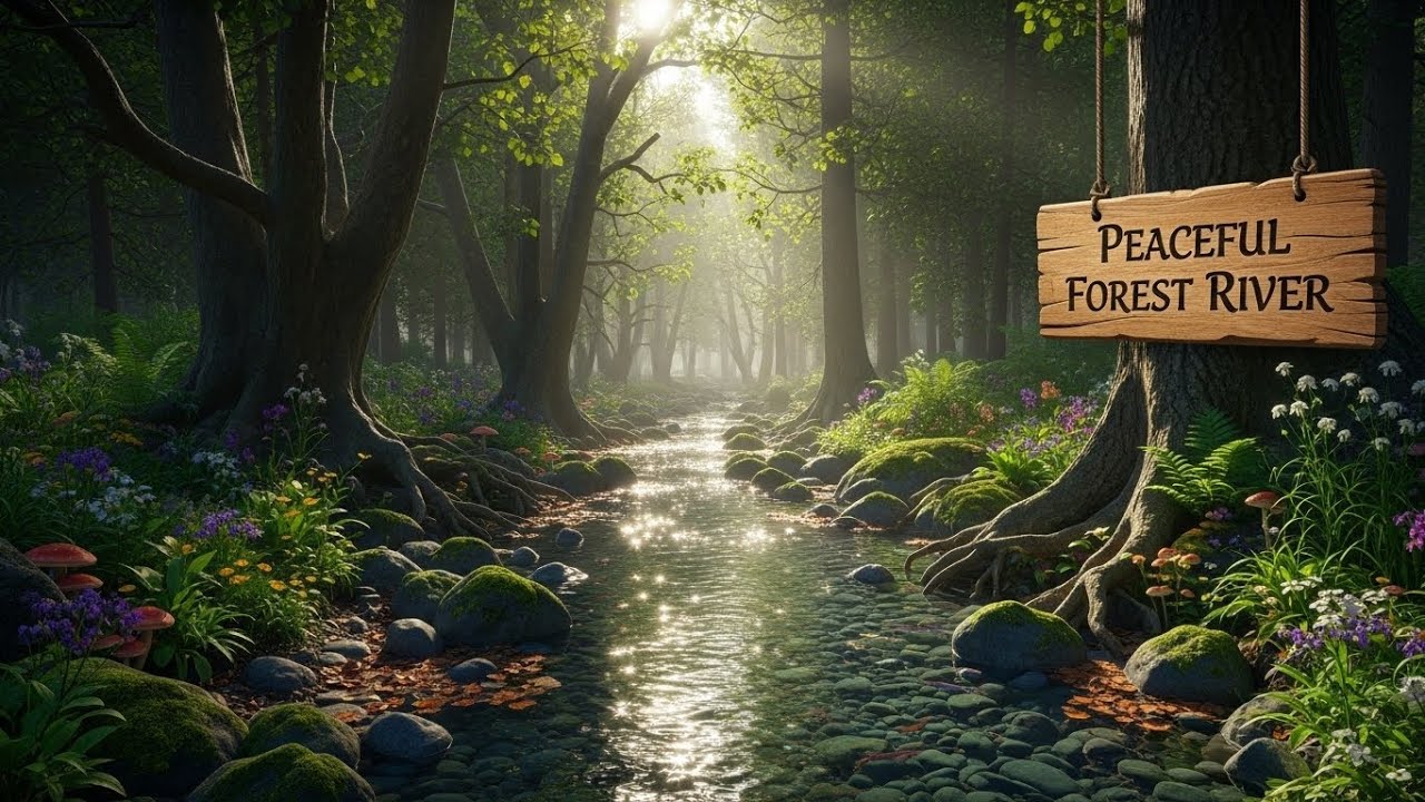Peaceful River Flow 🌿 Calm Natural Ambience for Focus, Study, and Deep Rest #1551