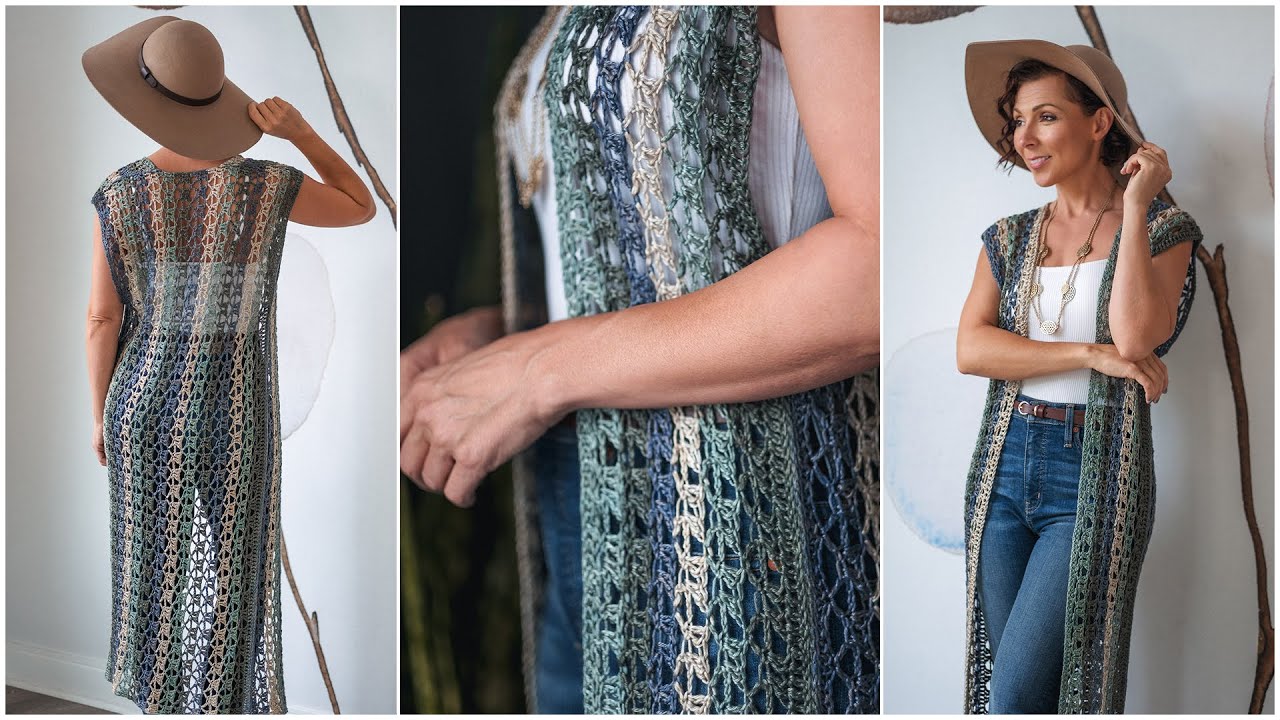 Easy, Step-by-Step Instructions: Crochet Rayas! It's a STUNNING, Lacy Duster!